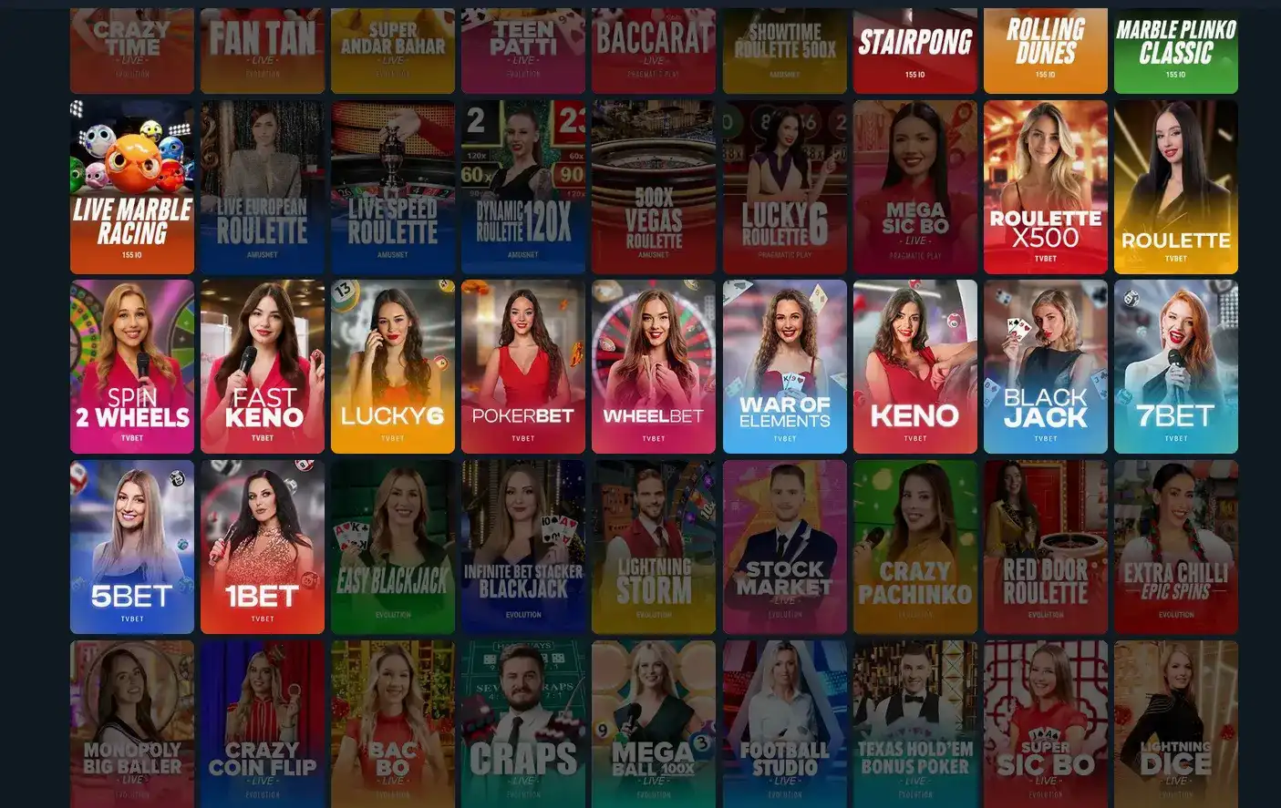 Игровой интерфейс казино Вилдер с яркими слотами